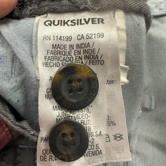 Quiksilver Men's Light Blue Shorts Size 36 - Picture 5 of 7